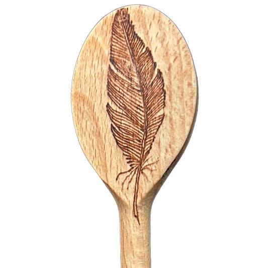 Wooden Spoon - Feather