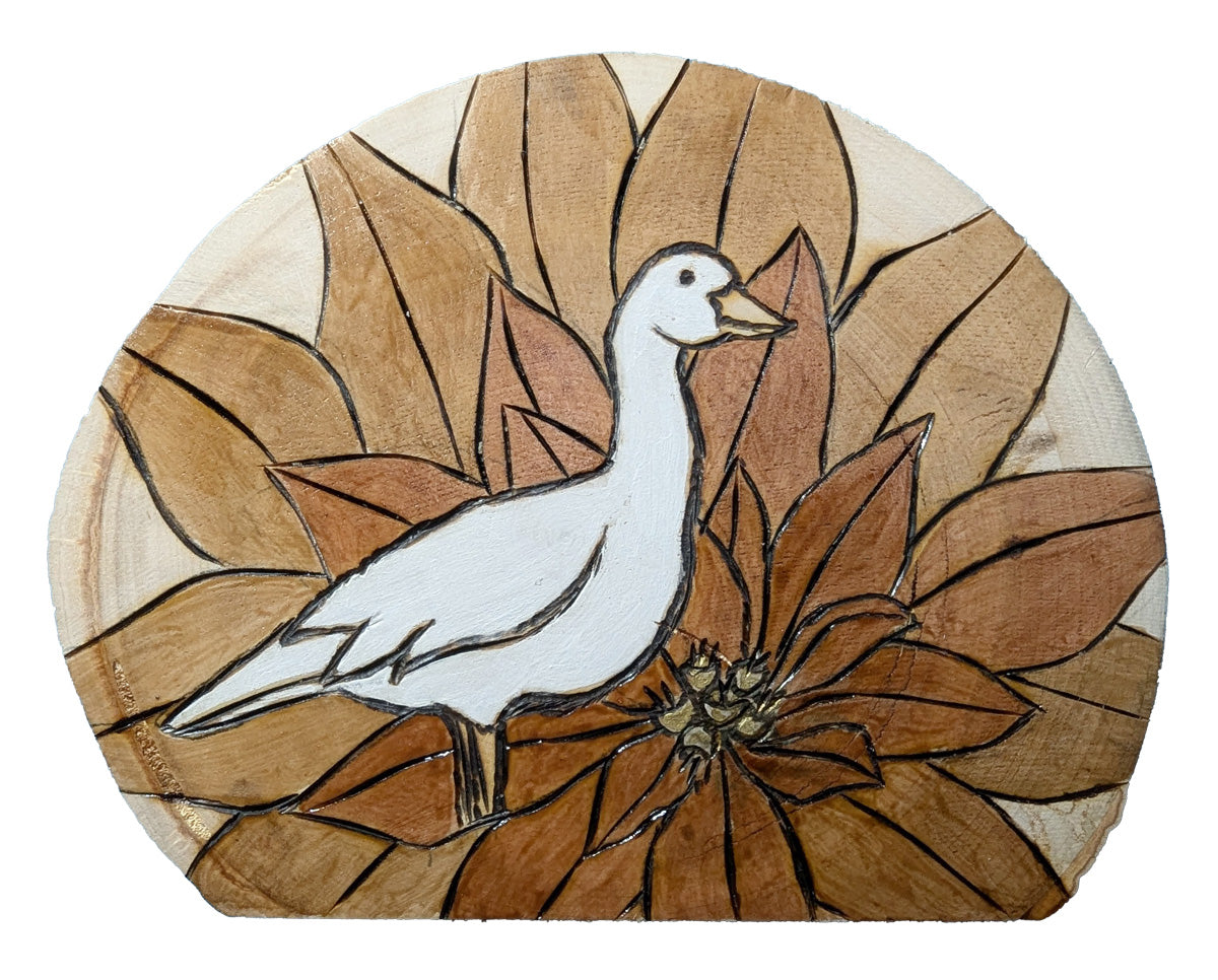 Goose with Poinsettia