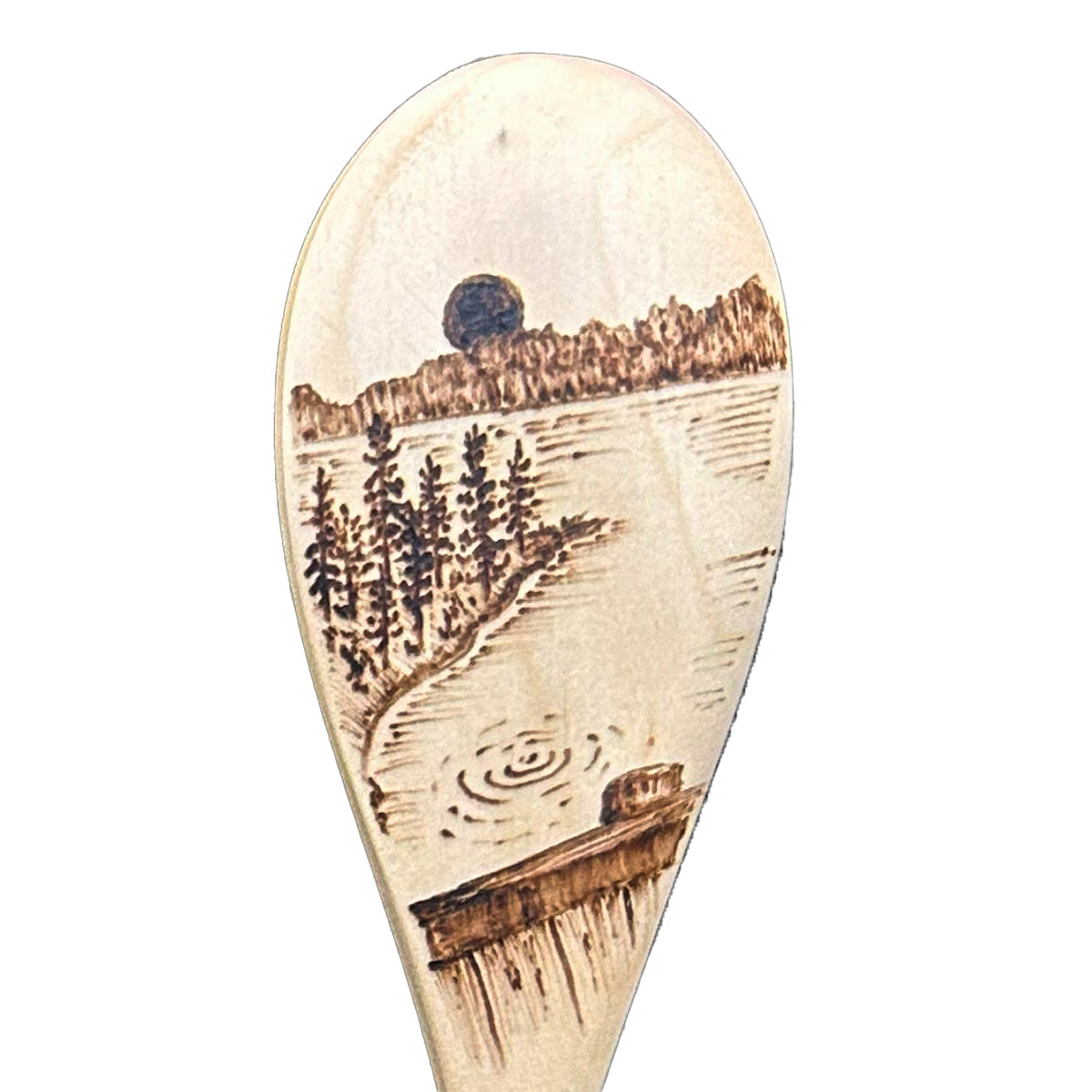 Wooden Spoon - Lake Scene trees