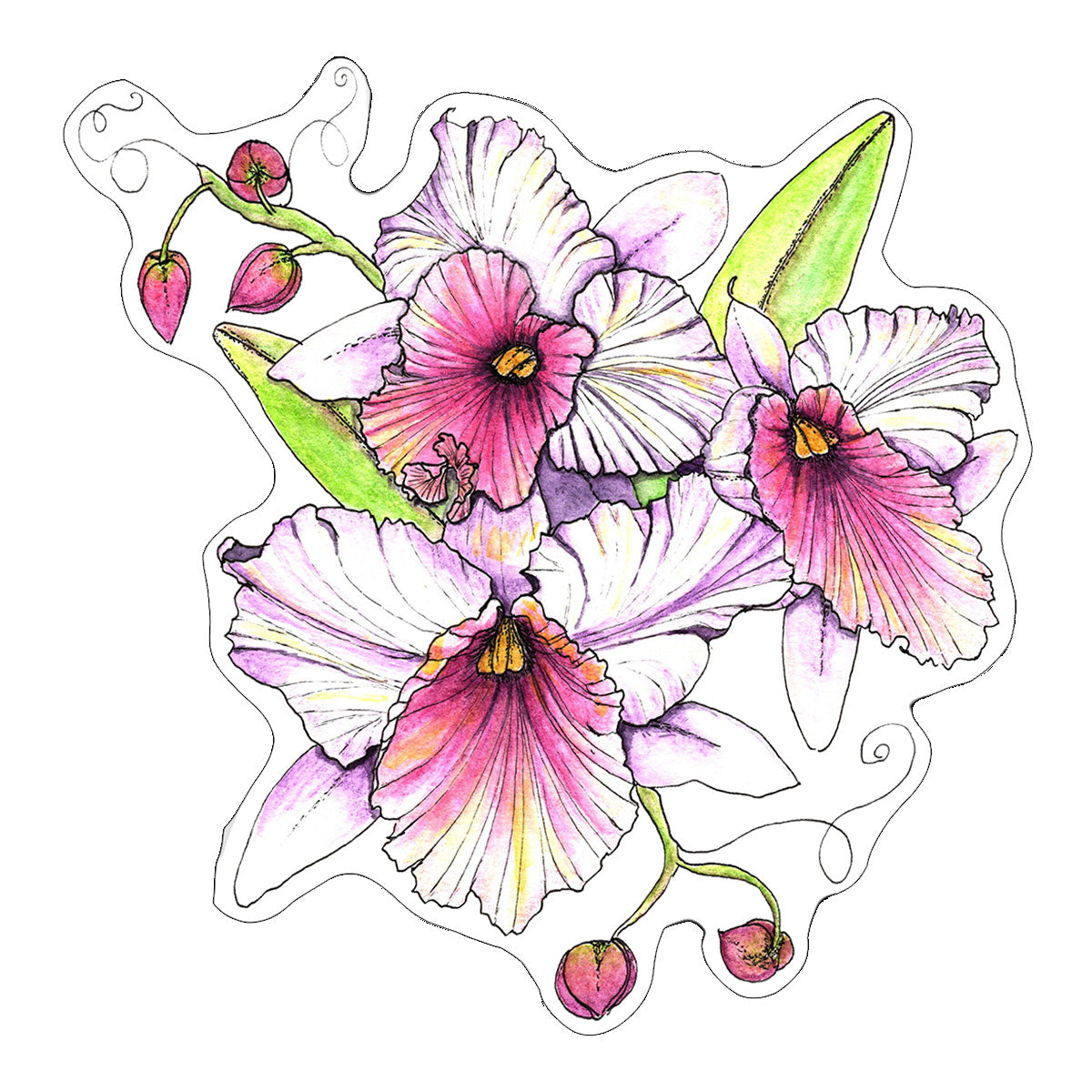 Vinyl Stickers/ Decals - Sacred Flower - 32 Flowers Available