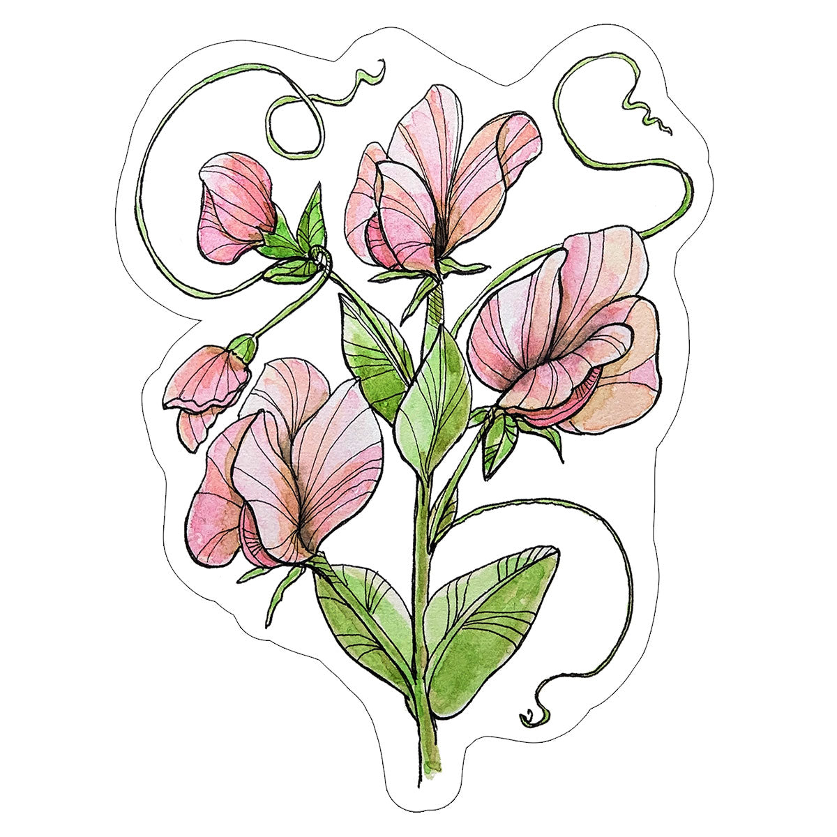 Vinyl Stickers/ Decals - Sacred Flower - 32 Flowers Available